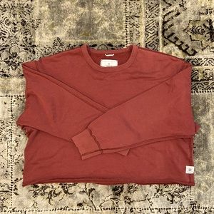 RC cropped lightweight terry crewneck